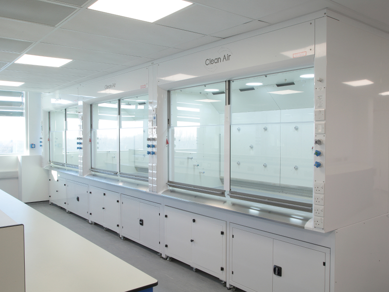 Sygnature life science labs use our range of High-Performance Radius Profile Fume Cupboards.