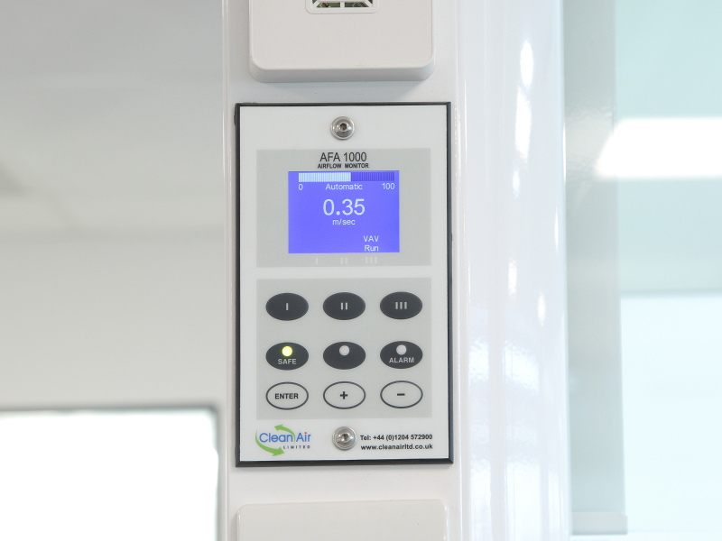 VAV Control on the bespoke Sygnature Fume Cupboard